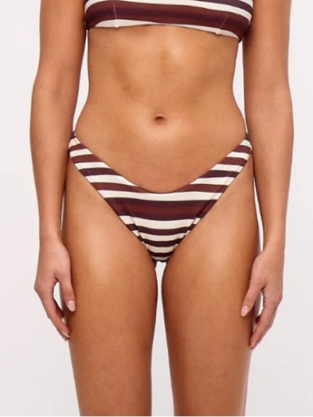 NWT Zulu & Zephyr Chocolate Stripe Curve Brief